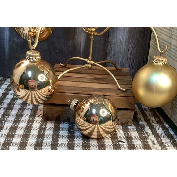 Christmas by Krebs Hand Decorated Glass Ornaments Glitter & Roses Multi Color~4 - Picture 11 of 15